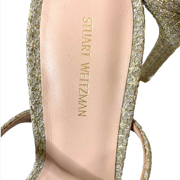 Stuart Weistman cristal buckle Glitter sandals - Picture 10 of 11